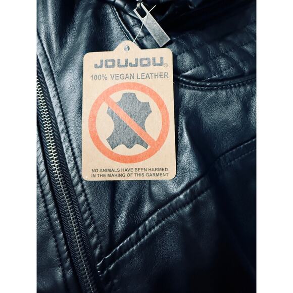 JOUJOU Black Vegan Leather Moto Jacket – Women’s Plus Size 3X – NWT - Picture 10 of 10